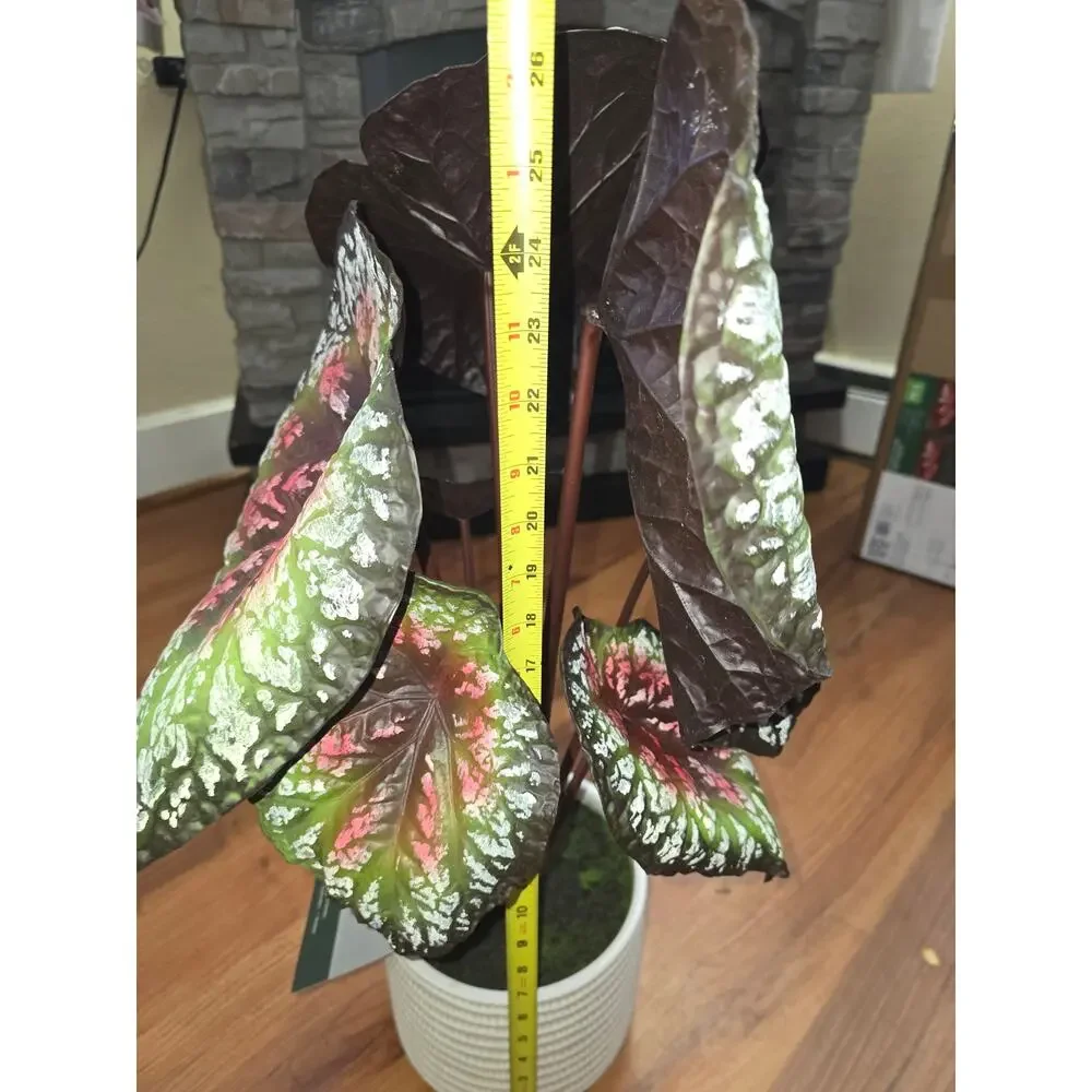 2 Artificial foliage plant ceramic planter 27" grape purple mineral fresco leave - Picture 5 of 6